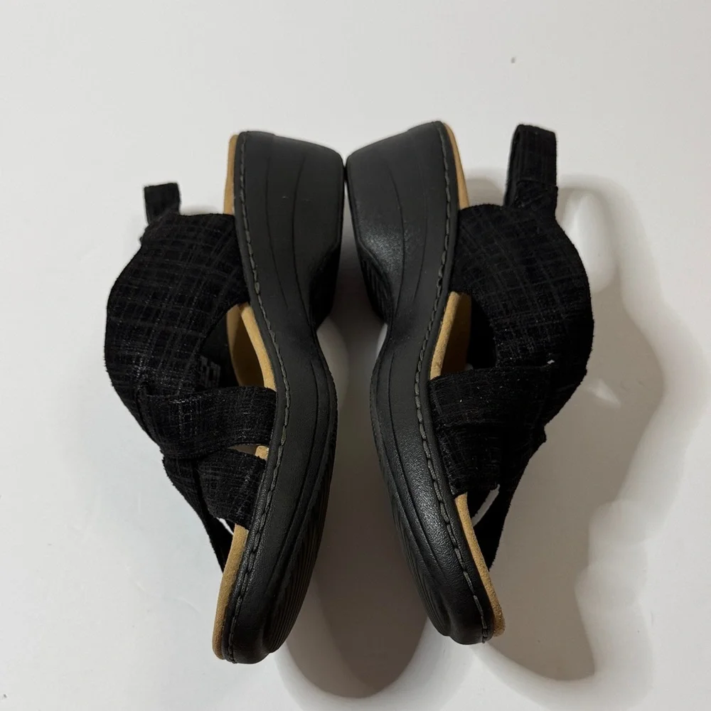 Clarks Merliah Echo Sandals Black Interest NEW Size 10